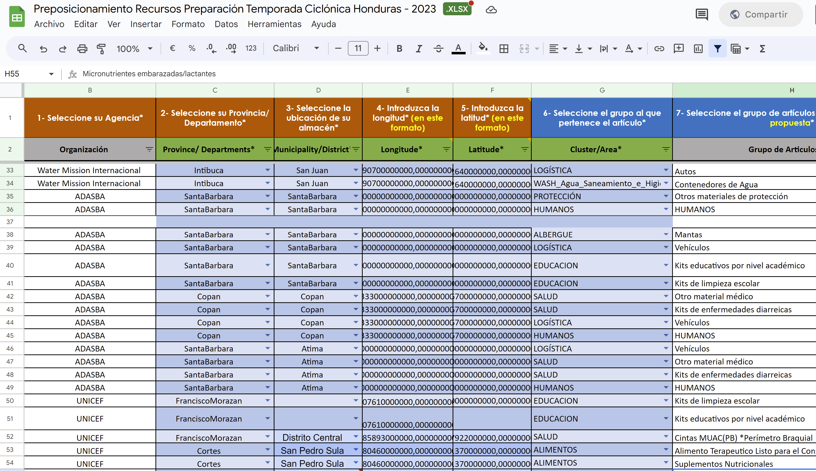 Ir a la matriz online