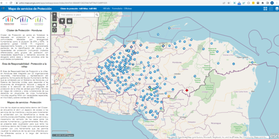 Mapa de servicios de Protección