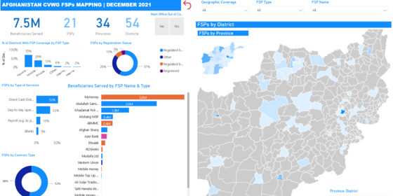 Afghanistan FSP Mapping (December 2021)