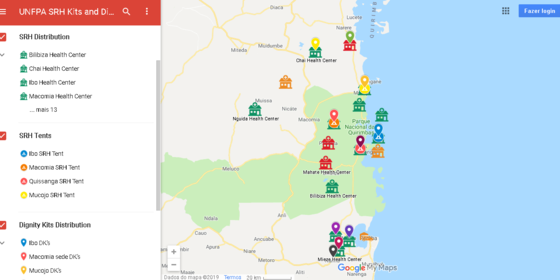 Reproductive Health Kits and Dignity Kits Distribution locations