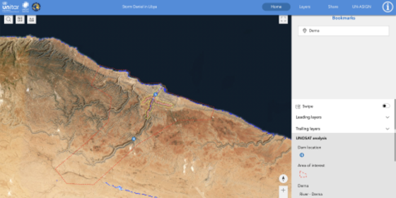 UNOSAT - Tropical Storm Daniel in Libya, September 2023 - Live Web Map