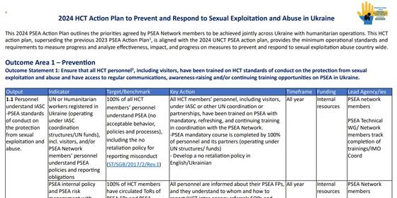 2024 HCT PSEA Action Plan