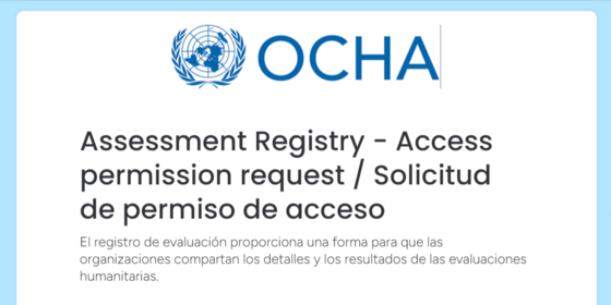 Assessment Registry Request form