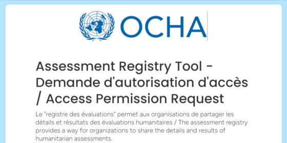 Assessment Registry access request form